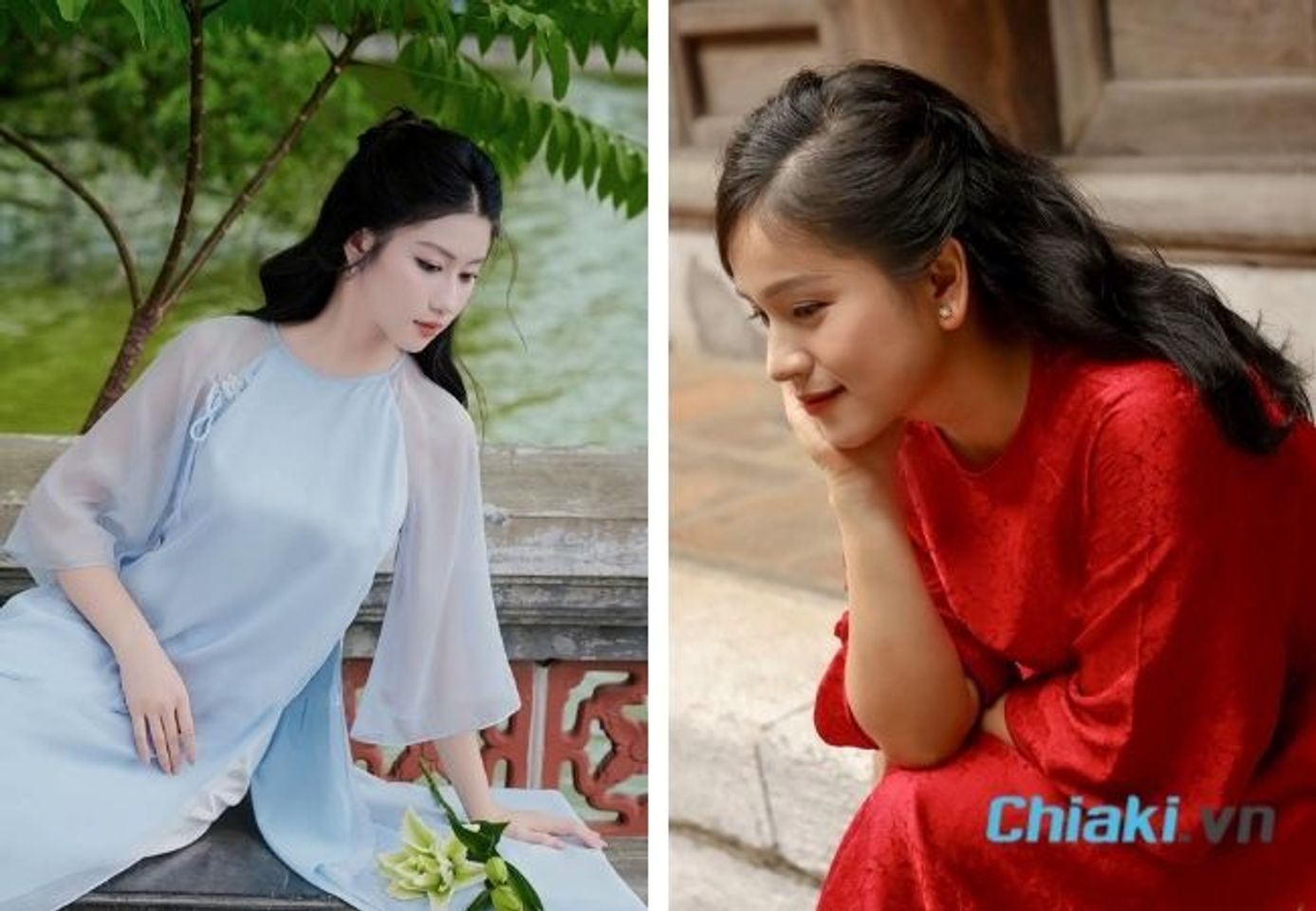 Kiểu t&oacute;c mặc &aacute;o d&agrave;i - T&oacute;c buộc nửa đầu