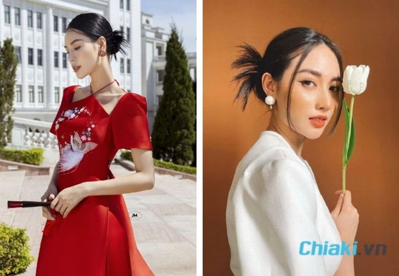 Kiểu t&oacute;c mặc &aacute;o d&agrave;i - T&oacute;c b&uacute;i cọ x&ograve;e