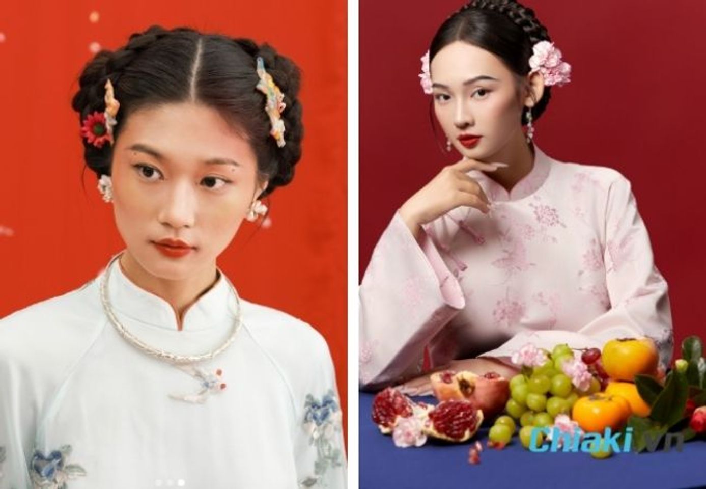 Kiểu t&oacute;c mặc &aacute;o d&agrave;i - T&oacute;c tết vấn cao