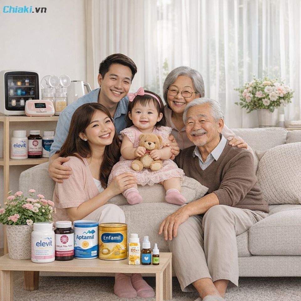 Để em b&eacute; ph&aacute;t triển to&agrave;n diện, mẹ bỉm n&ecirc;n bổ sung vitamin cho mẹ v&agrave; b&eacute; ngay từ h&ocirc;m nay