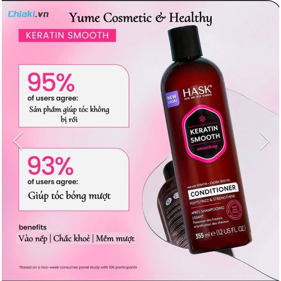 Dầu gội HASK Keratin Protein kh&ocirc;ng Sulphates &iacute;t bọt, l&agrave;nh t&iacute;nh, an to&agrave;n