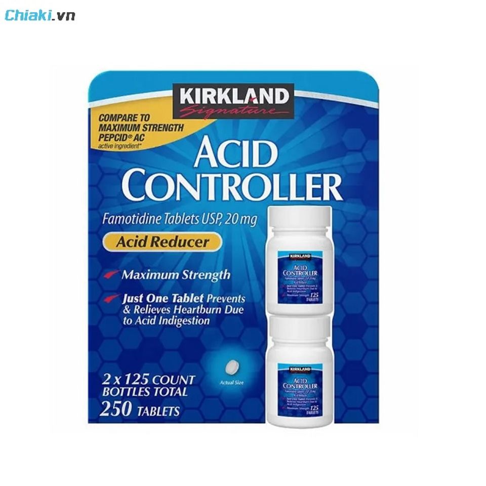 Vi&ecirc;n uống Kirkland Signature Acid Controller hiệu quả giảm axit dạ d&agrave;y