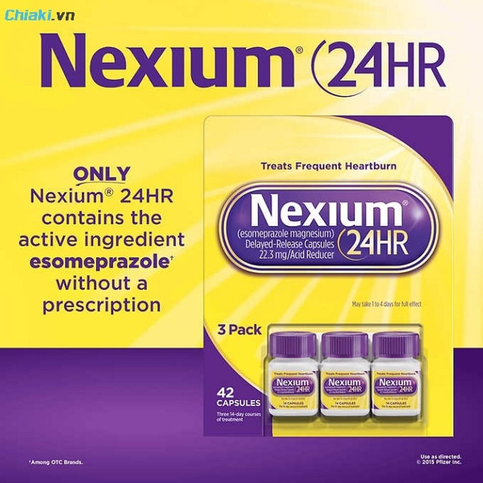 Thuốc đau bao tử Nexium 24HR điều trị tr&agrave;o ngược axit