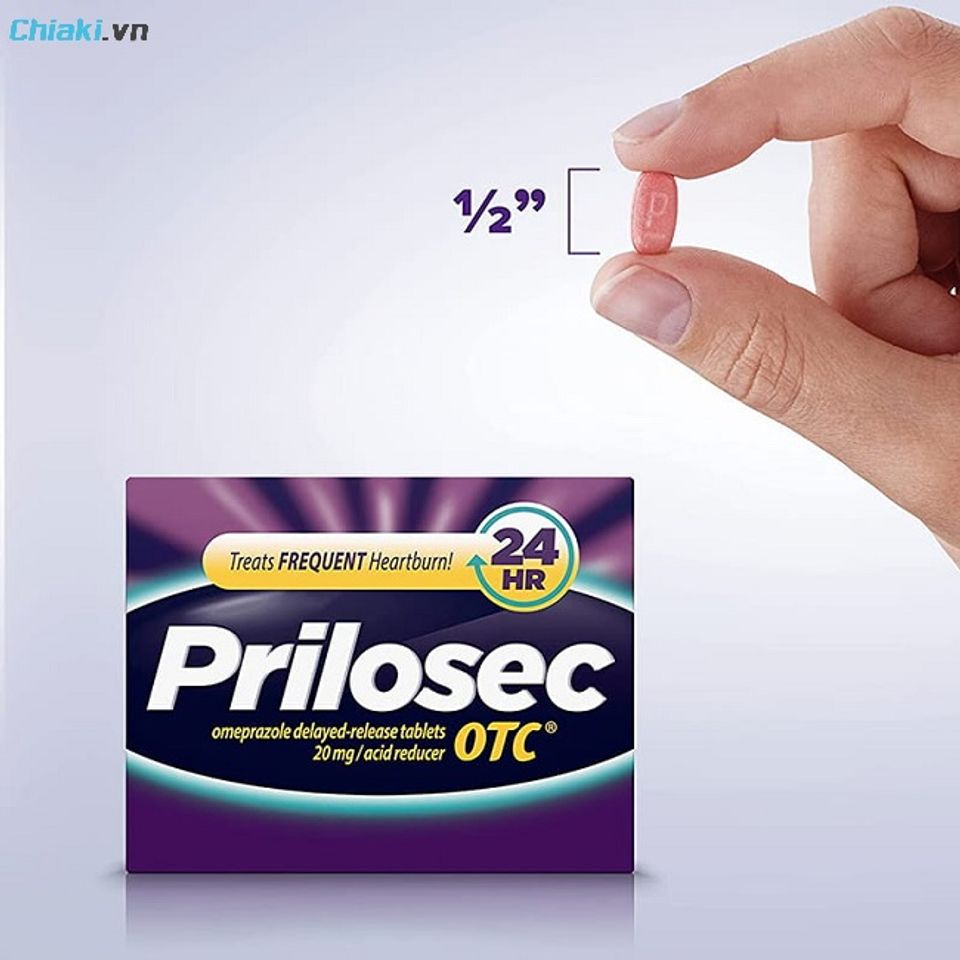 Thuốc Prilosec OTC 20mg hỗ trợ điều trị ợ n&oacute;ng thường xuy&ecirc;n