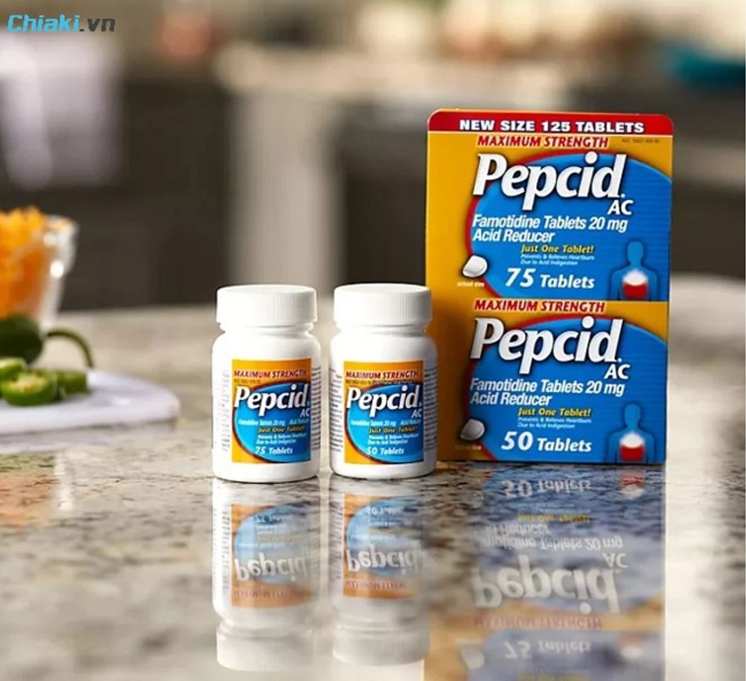 Thuốc Pepcid AC Maximum Strength 20mg điều trị chứng ợ n&oacute;ng v&agrave; tr&agrave;o ngược axit