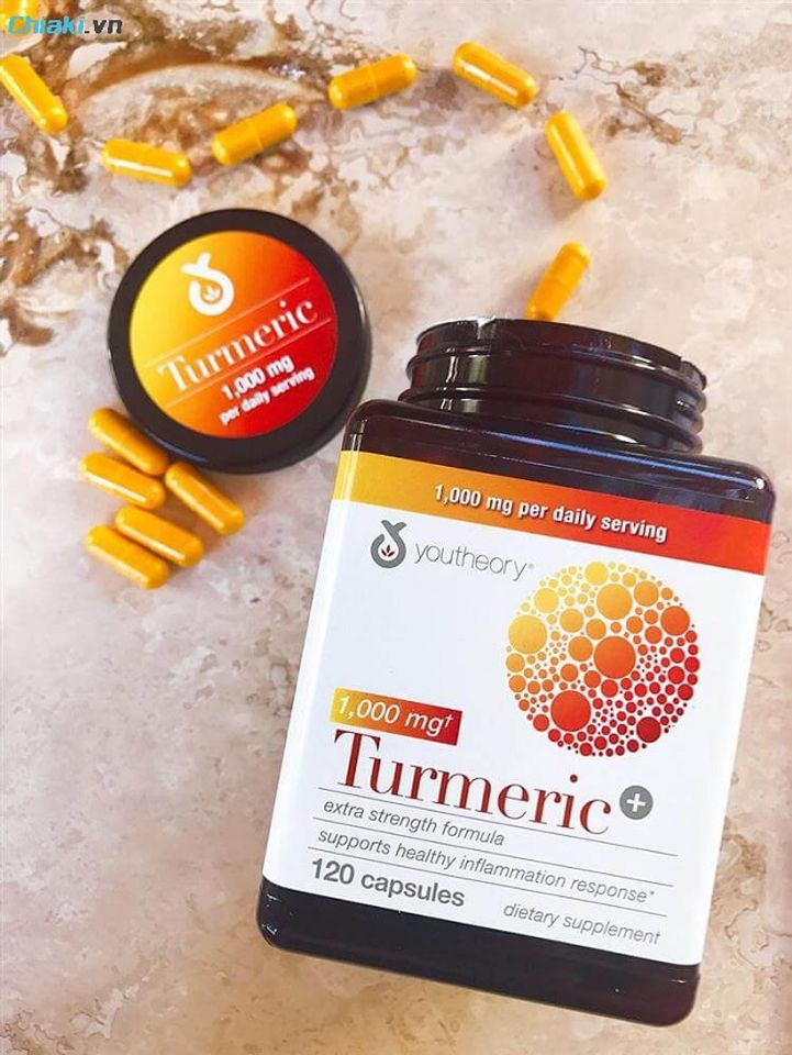 Tinh chất nghệ của Mỹ Youtheory Turmeric 2250mg chống vi&ecirc;m v&agrave; bảo vệ ni&ecirc;m mạc dạ d&agrave;y