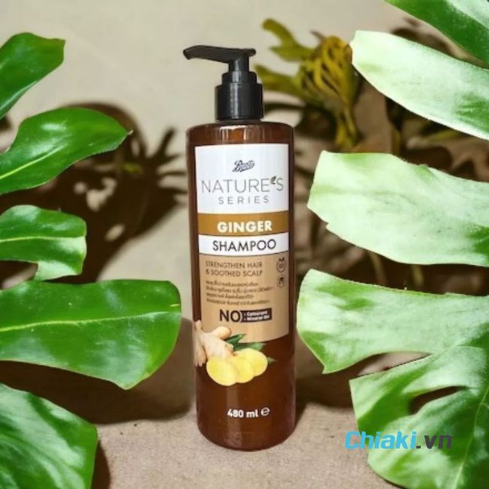 Dầu gội gừng Th&aacute;i Lan Boots Nature's Series Ginger