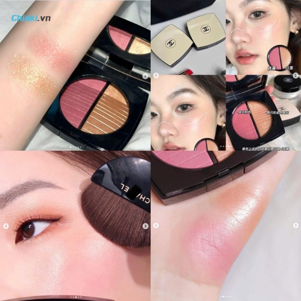 Phấn m&aacute; Chanel Les Beiges tạo ra một độ b&oacute;ng mờ nhẹ nh&agrave;ng, khiến l&agrave;n da tr&ocirc;ng căng mịn