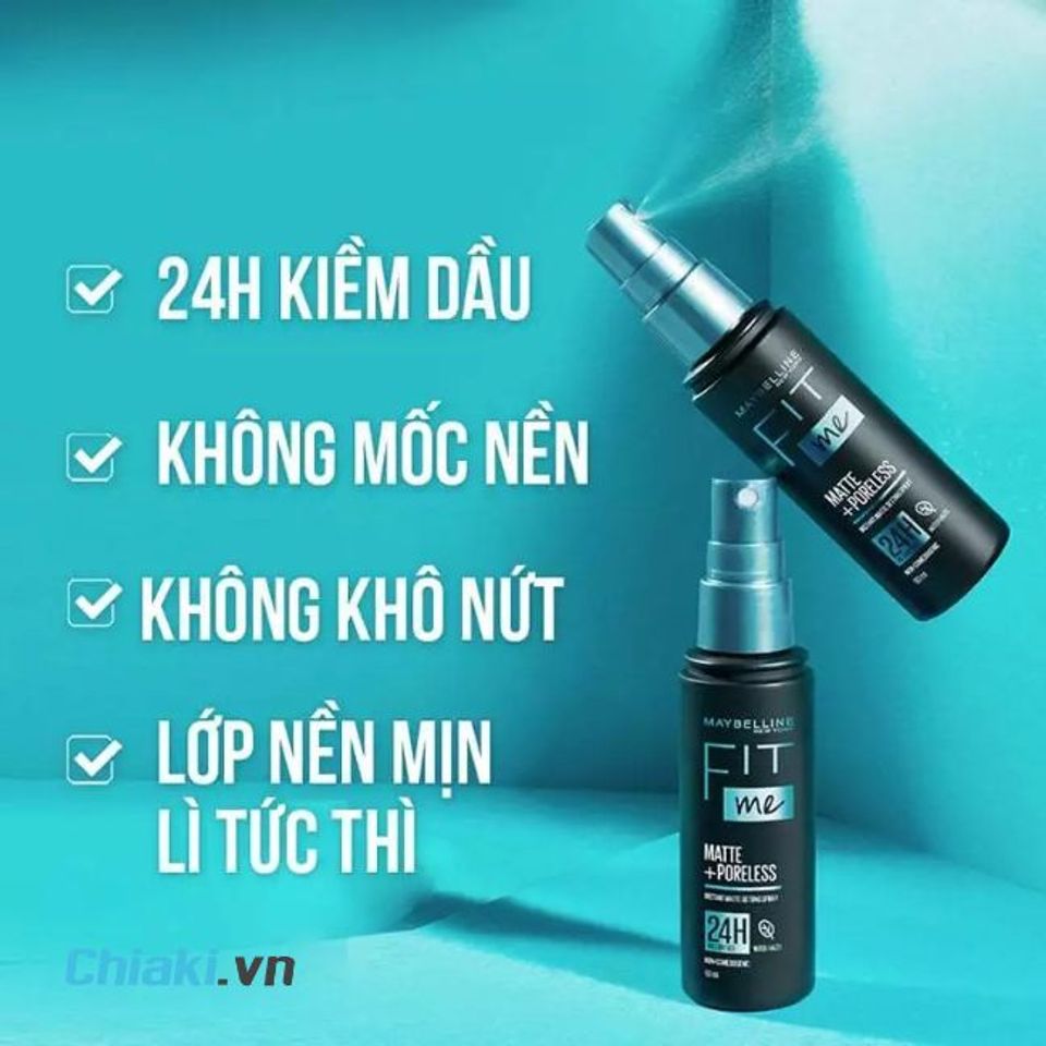 Xịt kh&oacute;a makeup cho da dầu Maybelline