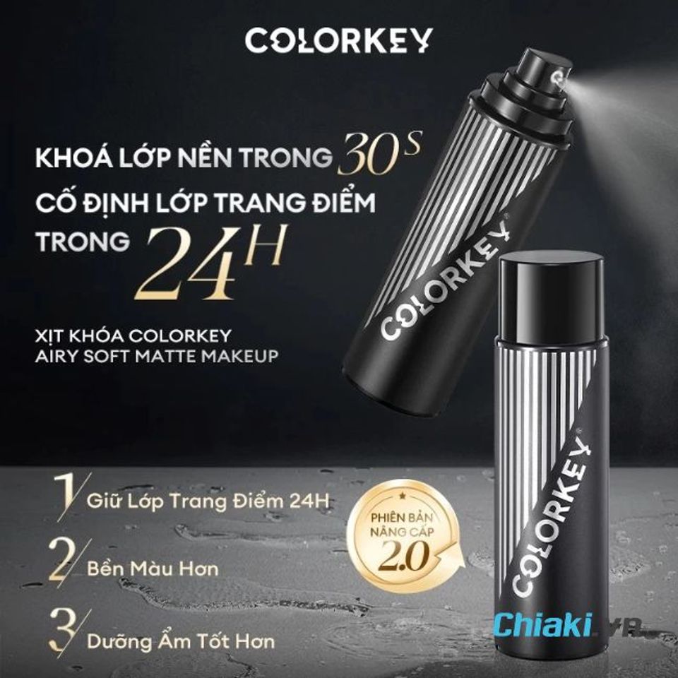 Xịt kh&oacute;a nền cho da dầu Colorkey