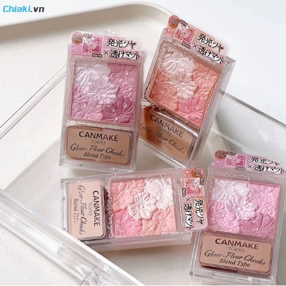 Phấn m&aacute; Nhật Bản Canmake Glow Fleur Cheeks
