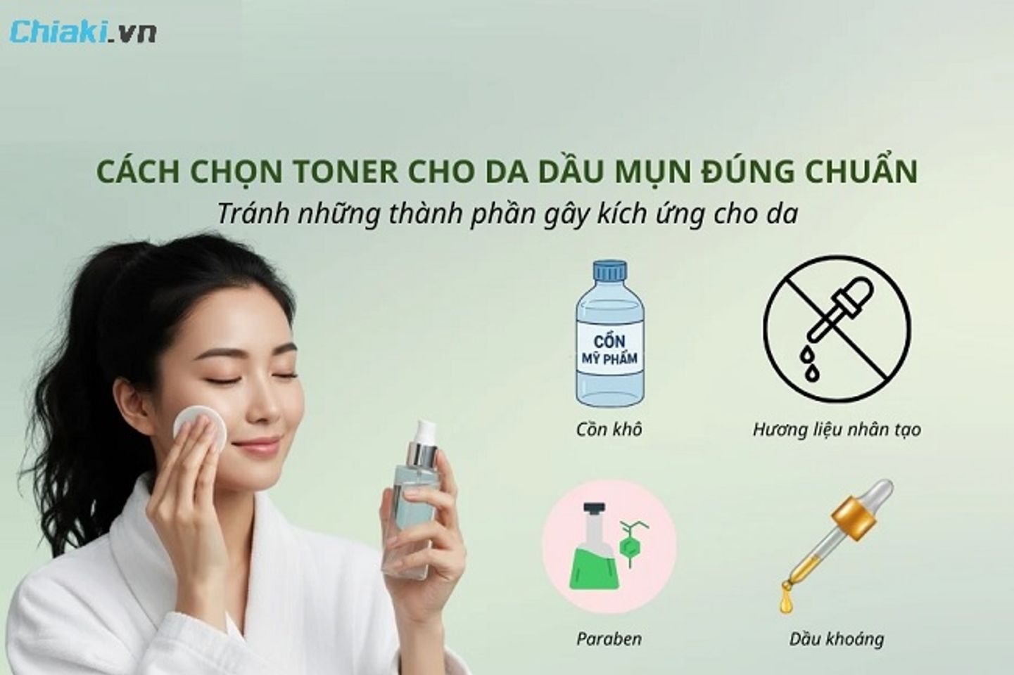 Toner tr&agrave;m tr&agrave; cần hạn chế th&agrave;nh phần g&acirc;y k&iacute;ch ứng