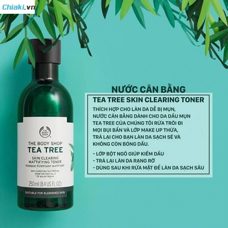 Toner Tea Tree Skin Clearing Toner l&agrave;m kh&ocirc; nh&acirc;n mụn nhanh ch&oacute;ng, giảm sưng vi&ecirc;m