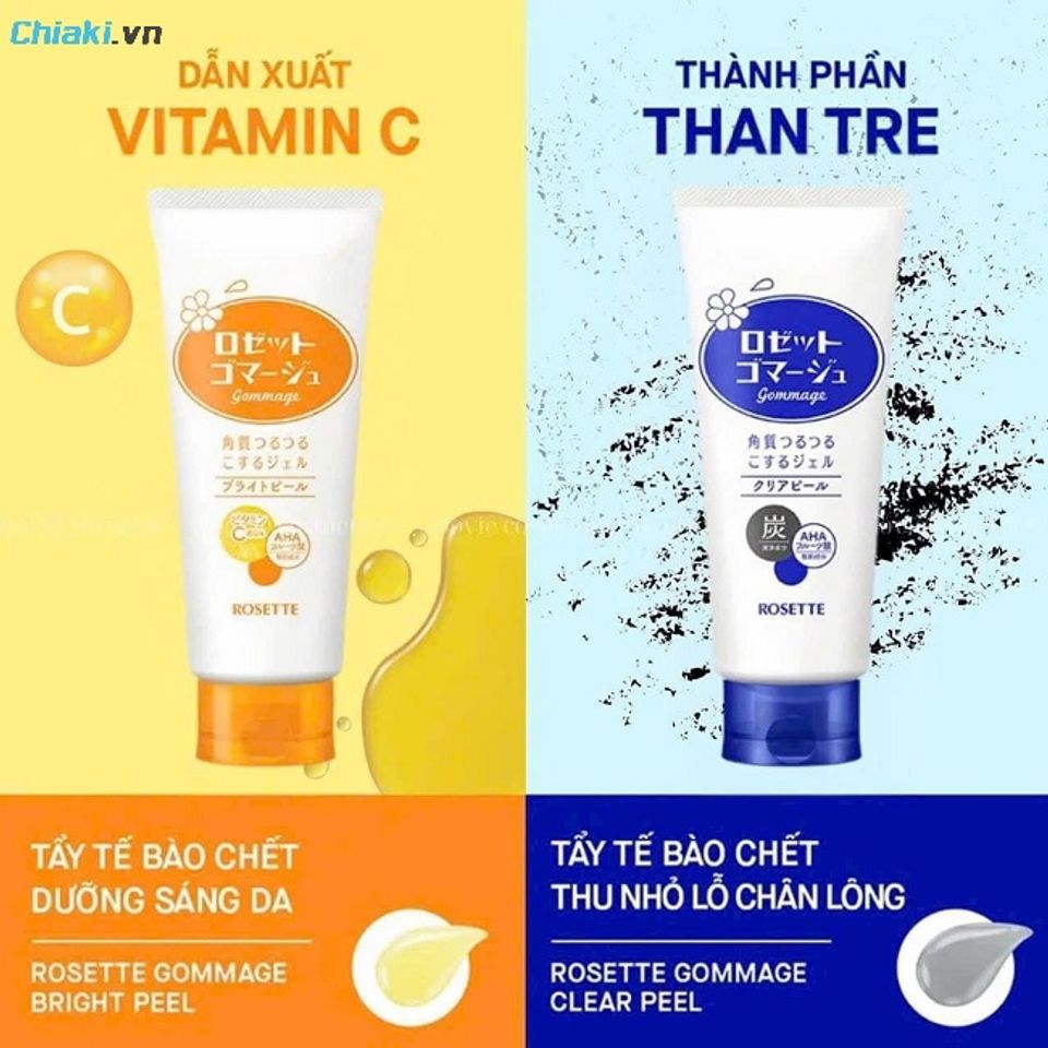 Gel tẩy tế b&agrave;o chết Rosette Nhật Bản l&agrave;m sạch s&acirc;u, se kh&iacute;t lỗ ch&acirc;n l&ocirc;ng r&otilde; rệt