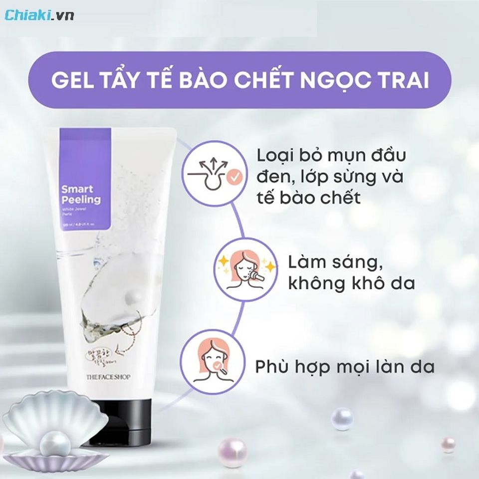 Tẩy da chết dạng gel The Face Shop c&ocirc;ng nghệ l&agrave;m sạch hiện đại v&agrave; th&agrave;nh phần l&agrave;m đẹp truyền thống
