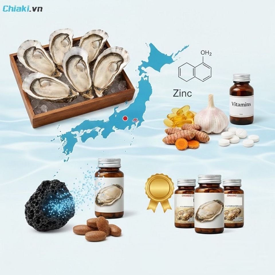 H&agrave;m lượng Kẽm (Zinc) trong tinh chất h&agrave;u cần c&oacute; h&agrave;m lượng cao c&ugrave;ng c&aacute;c dưỡng chất đi k&egrave;m