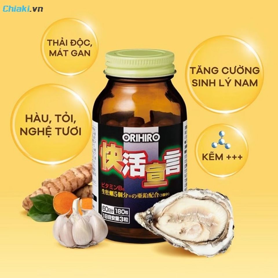 Vi&ecirc;n uống tinh chất h&agrave;u nghệ tỏi Orihiro Nhật Bản cải thiện sinh l&yacute; nam giới hiệu quả