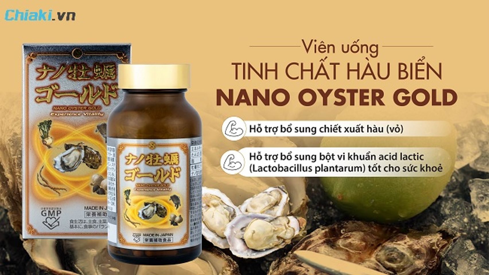 Tinh chất h&agrave;u Nhật Nano Oyster Gold tuần ho&agrave;n m&aacute;u đến c&aacute;c cơ quan, tăng cường thể lực