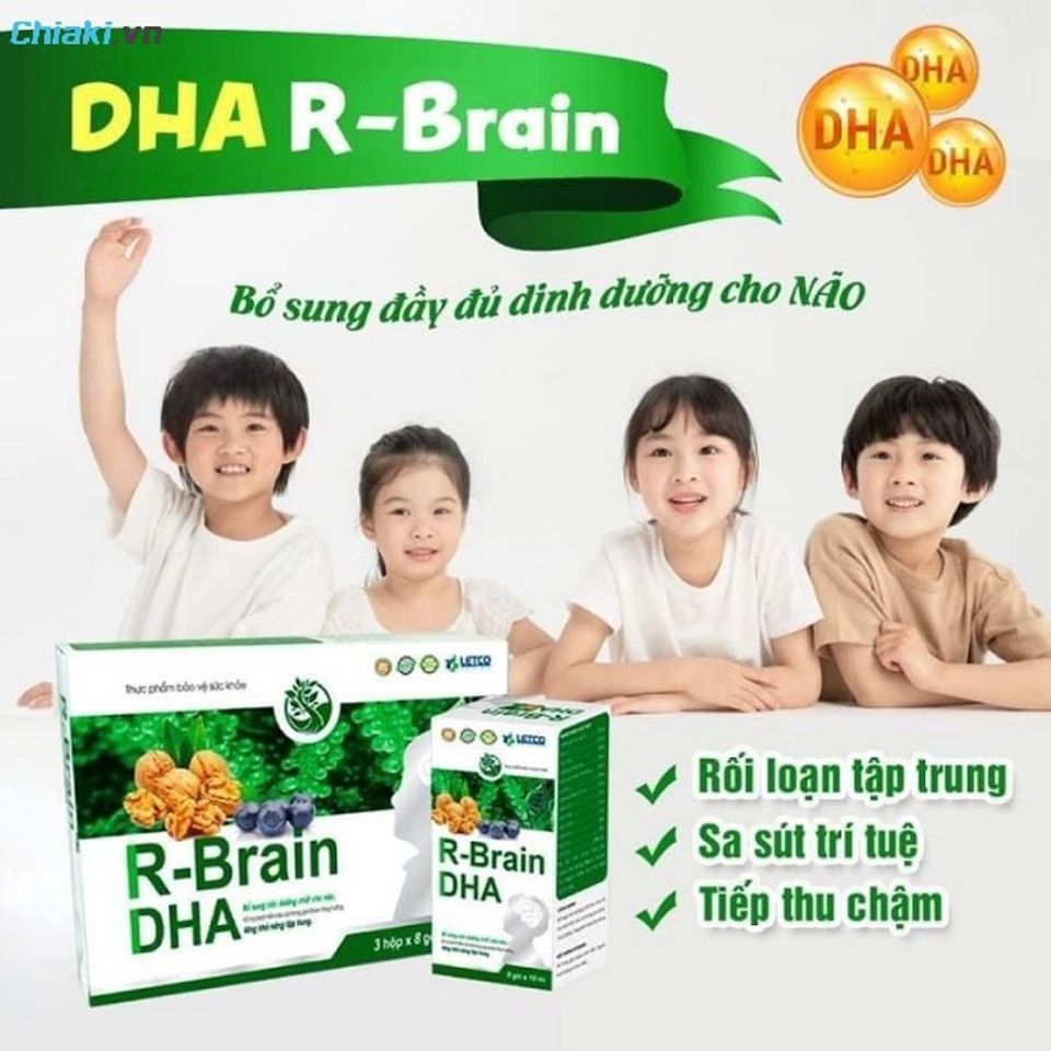 DHA cho trẻ em dạng cốm R-BRAIN vị dứa thanh m&aacute;t, dễ chịu, k&iacute;ch th&iacute;ch vị gi&aacute;c