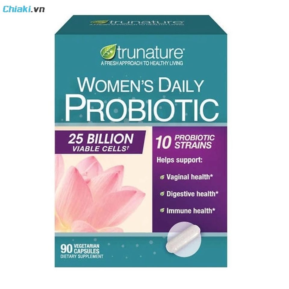 Men vi sinh Trunature Women's Daily Probiotic bảo vệ v&ugrave;ng k&iacute;n, hỗ trợ ti&ecirc;u h&oacute;a v&agrave; tăng cường hệ miễn dịch