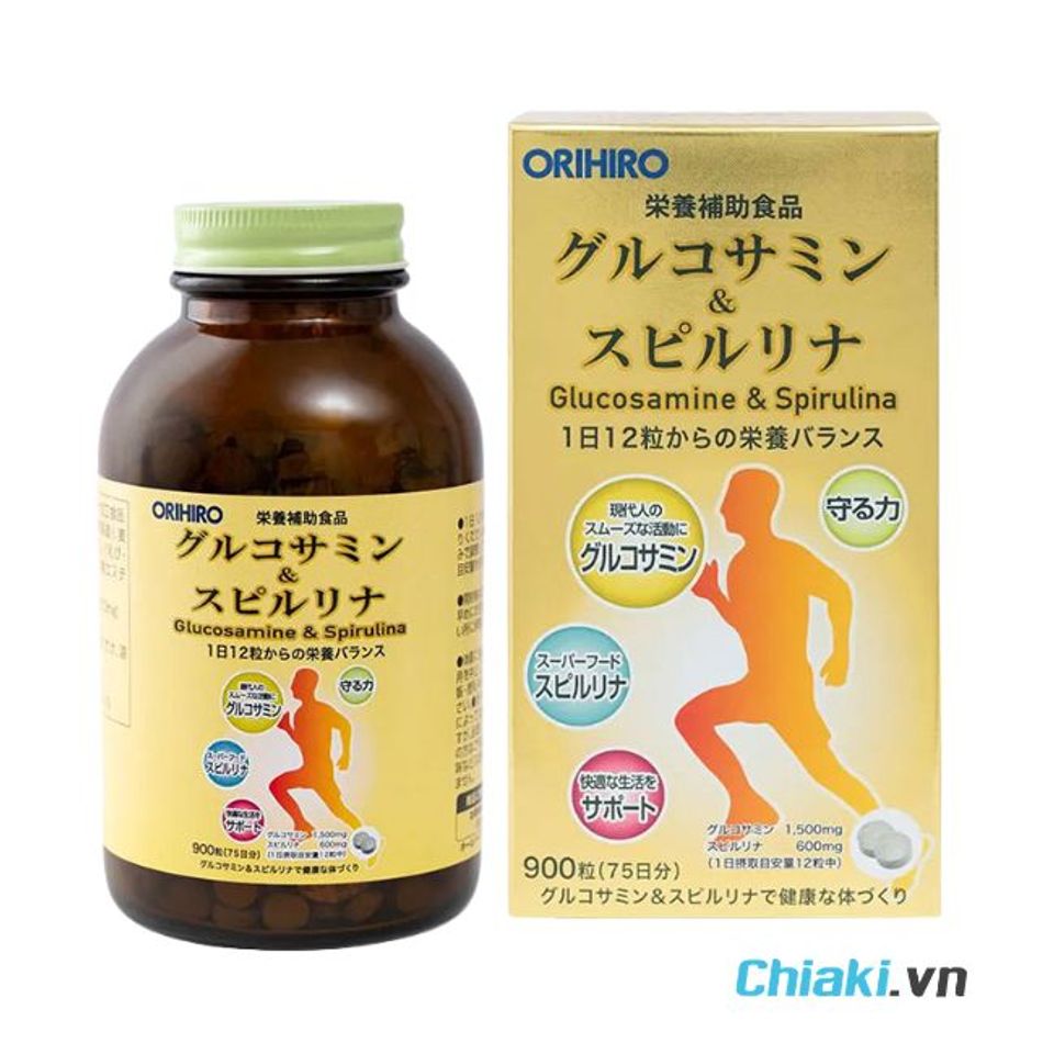 Vi&ecirc;n uống Glucosamine & Spirulina của Nhật Orihiro