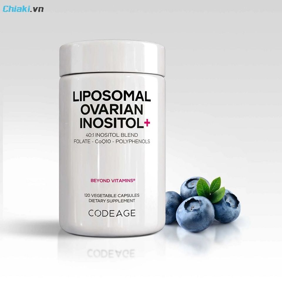 Thuốc Codeage Liposo.mal Ovarian Inositol 2000mg khả năng hấp thụ dưỡng chất cho phụ nữ đang gặp kh&oacute; khăn về sinh sản