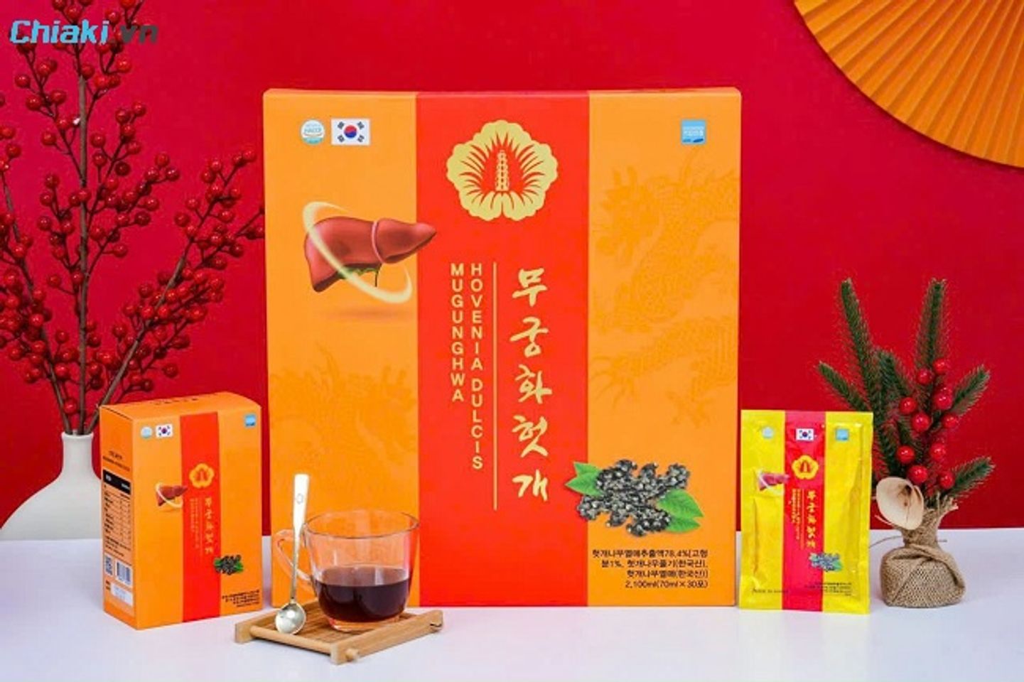Thuốc bổ gan của H&agrave;n Mugunghwa Hovenia Dulcis bảo vệ gan, thải độc gan, l&agrave;m m&aacute;t gan