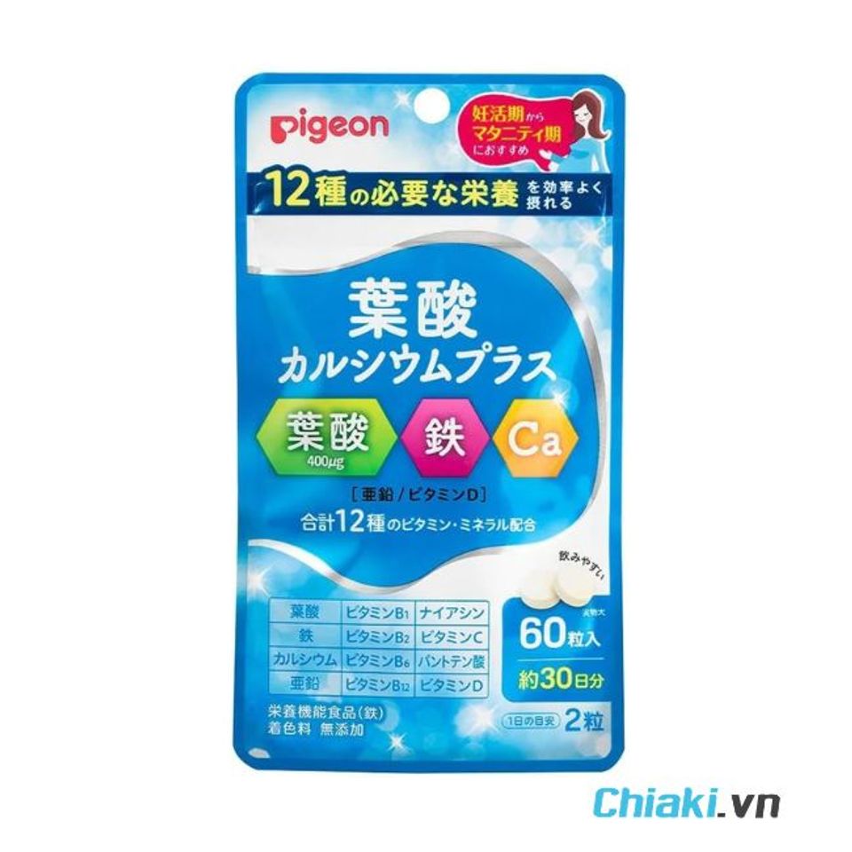 Thuốc bổ sung Acid Folic v&agrave; Canxi trước khi mang thai Pigeon