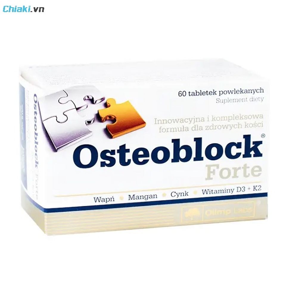 Vi&ecirc;n uống Osteoblock Forte Canxi D3K2 phục hồi mật độ xương v&agrave; ph&ograve;ng ngừa lo&atilde;ng xương