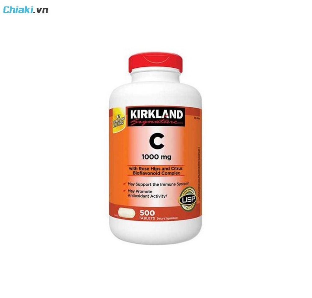 Vi&ecirc;n uống vitamin C 1000mg của Mỹ Kirkland tăng cường hệ miễn dịch, hỗ trợ qu&aacute; tr&igrave;nh l&agrave;m đẹp da chuy&ecirc;n s&acirc;u