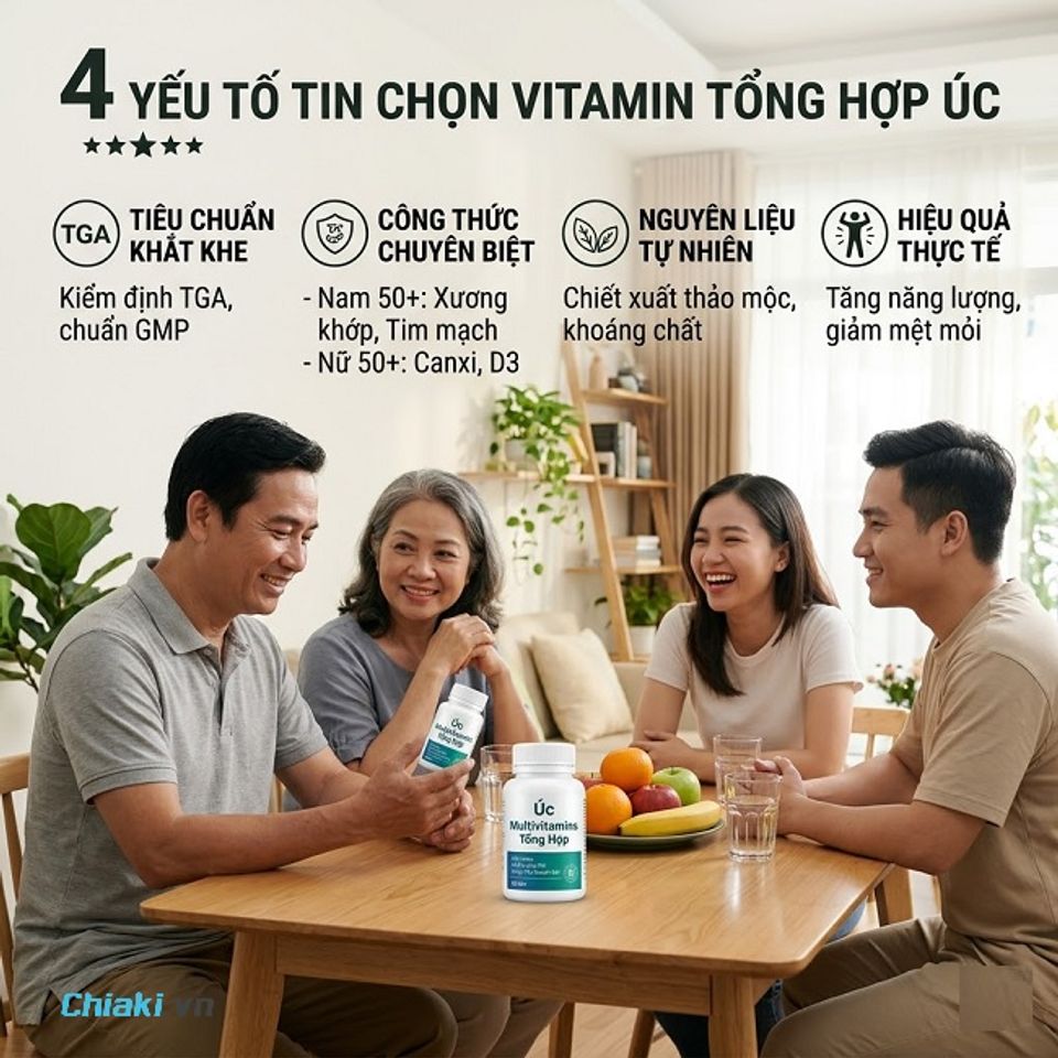Lựa chọn vitamin tổng hợp của &Uacute;c ph&ugrave; hợp với từng đối tượng sử dụng