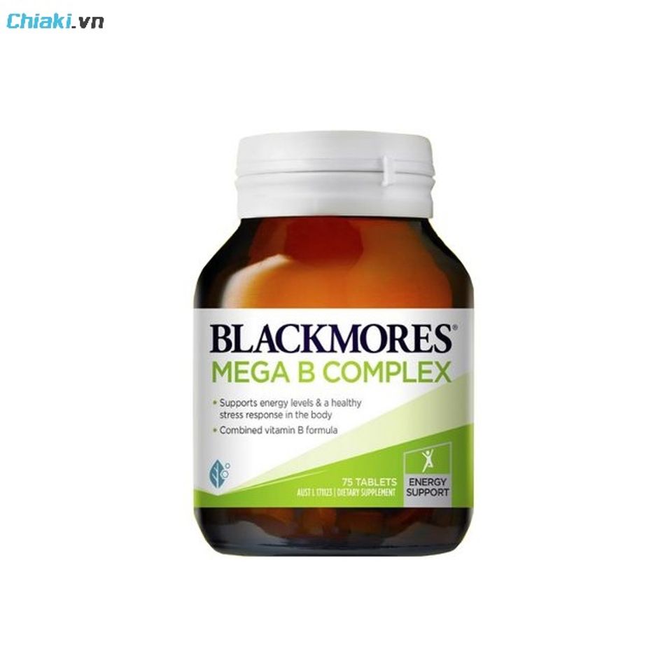 Vitamin B tổng hợp của &Uacute;c Blackmores Mega B Complex hỗ trợ hệ thần kinh v&agrave; phục hồi thể lực nhanh ch&oacute;ng