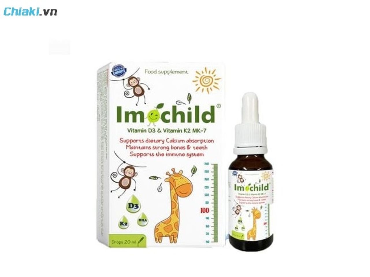 Vitamin D3 K2 MK7 Imochild cho b&eacute; ngủ ngon, s&acirc;u giấc v&agrave; tạo nền tảng chiều cao vững chắc