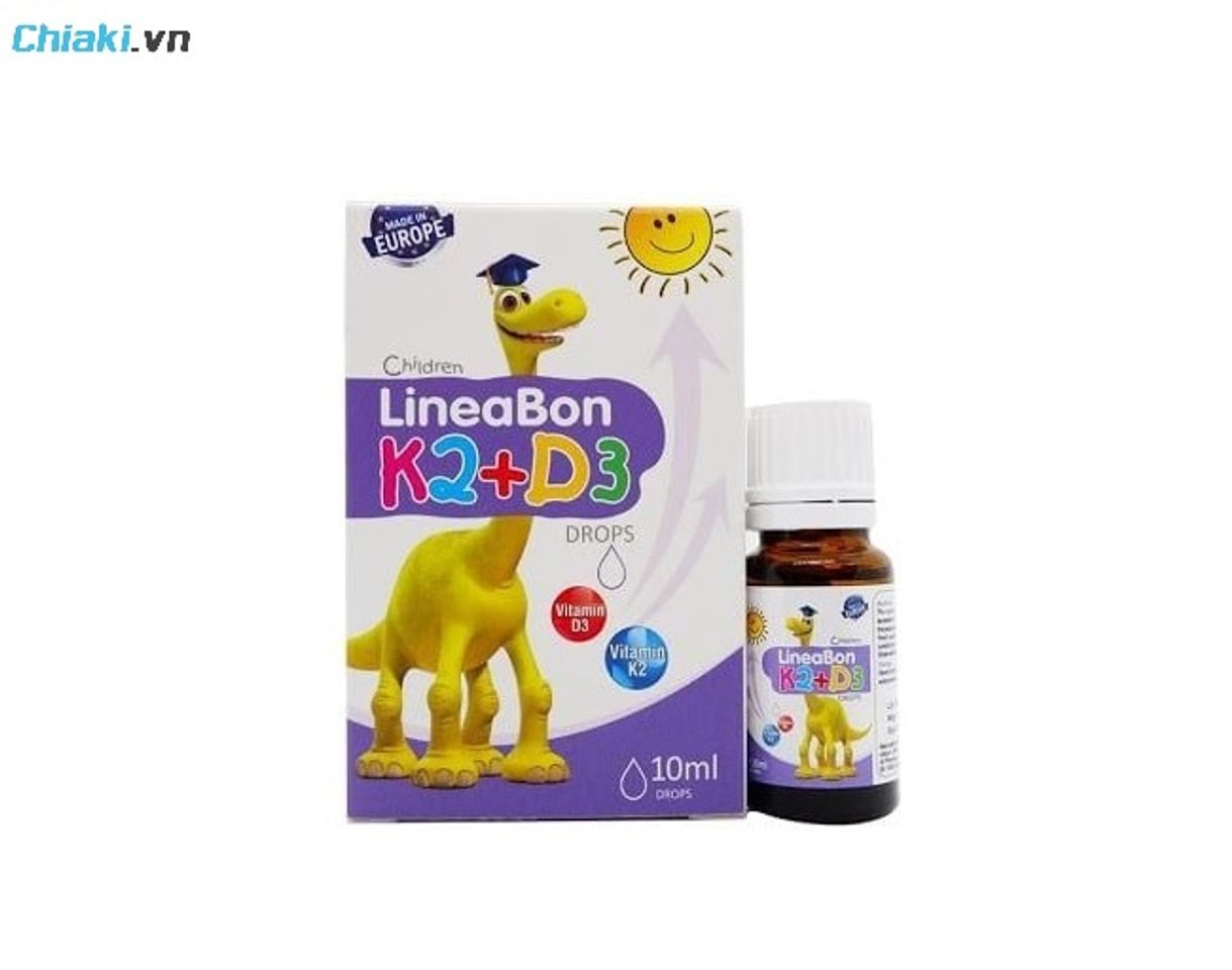 Vitamin D3 K2 MK7 Lineabon cho b&eacute; dạng giọt gi&uacute;p b&eacute; y&ecirc;u bứt ph&aacute; chiều cao ngay từ giai đoạn v&agrave;ng