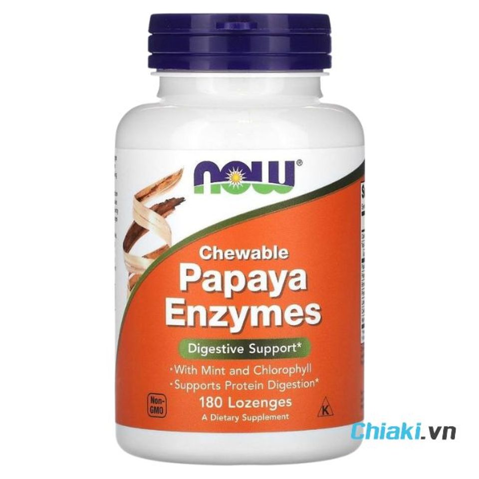 Men ti&ecirc;u h&oacute;a cho người lớn dạng vi&ecirc;n nhai Now Foods