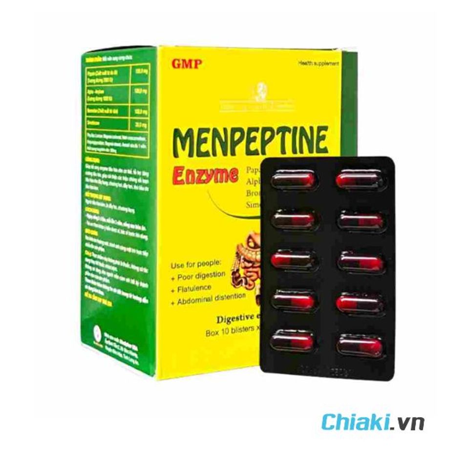 Men ti&ecirc;u h&oacute;a dạng vi&ecirc;n cho người lớn Menpeptine Enzyme