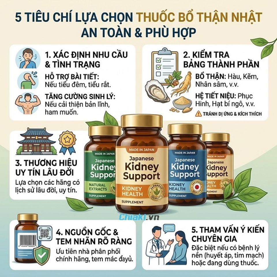 Lựa chọn sản phẩm hỗ trợ bổ thận của Nhật từ c&aacute;c thương hiệu uy t&iacute;n l&acirc;u đời