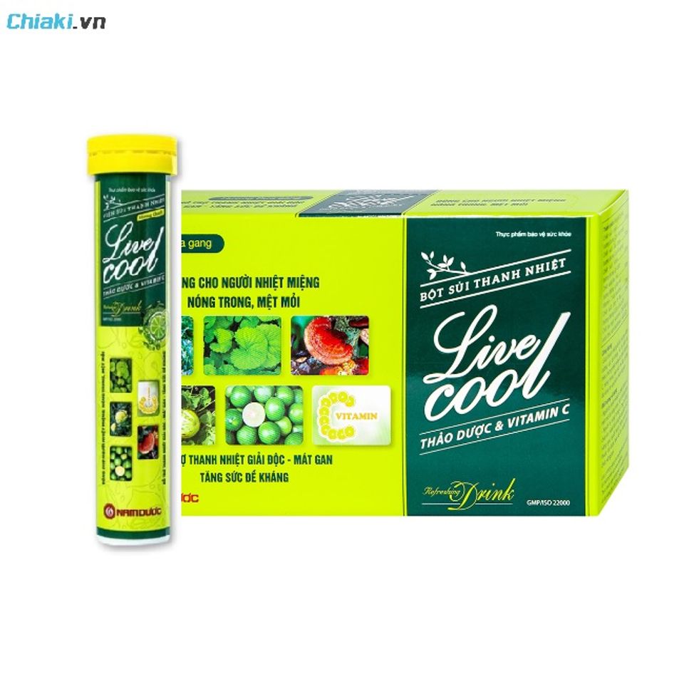 Sủi m&aacute;t gan Livecool Nam Dược hỗ trợ m&aacute;t gan, giảm nhanh c&aacute;c triệu chứng nhiệt miệng, lở lo&eacute;t