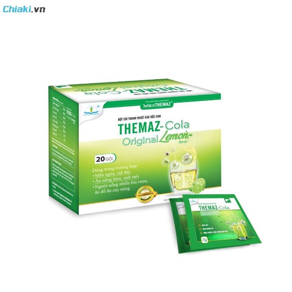 Bột sủi m&aacute;t gan Themaz-cola vị chanh hỗ trợ thanh nhiệt, giải độc gan