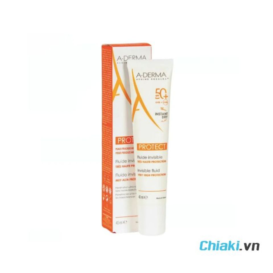 Kem chống nắng kh&ocirc;ng bết d&iacute;nh A-Derma Protect Invisible Fluid
