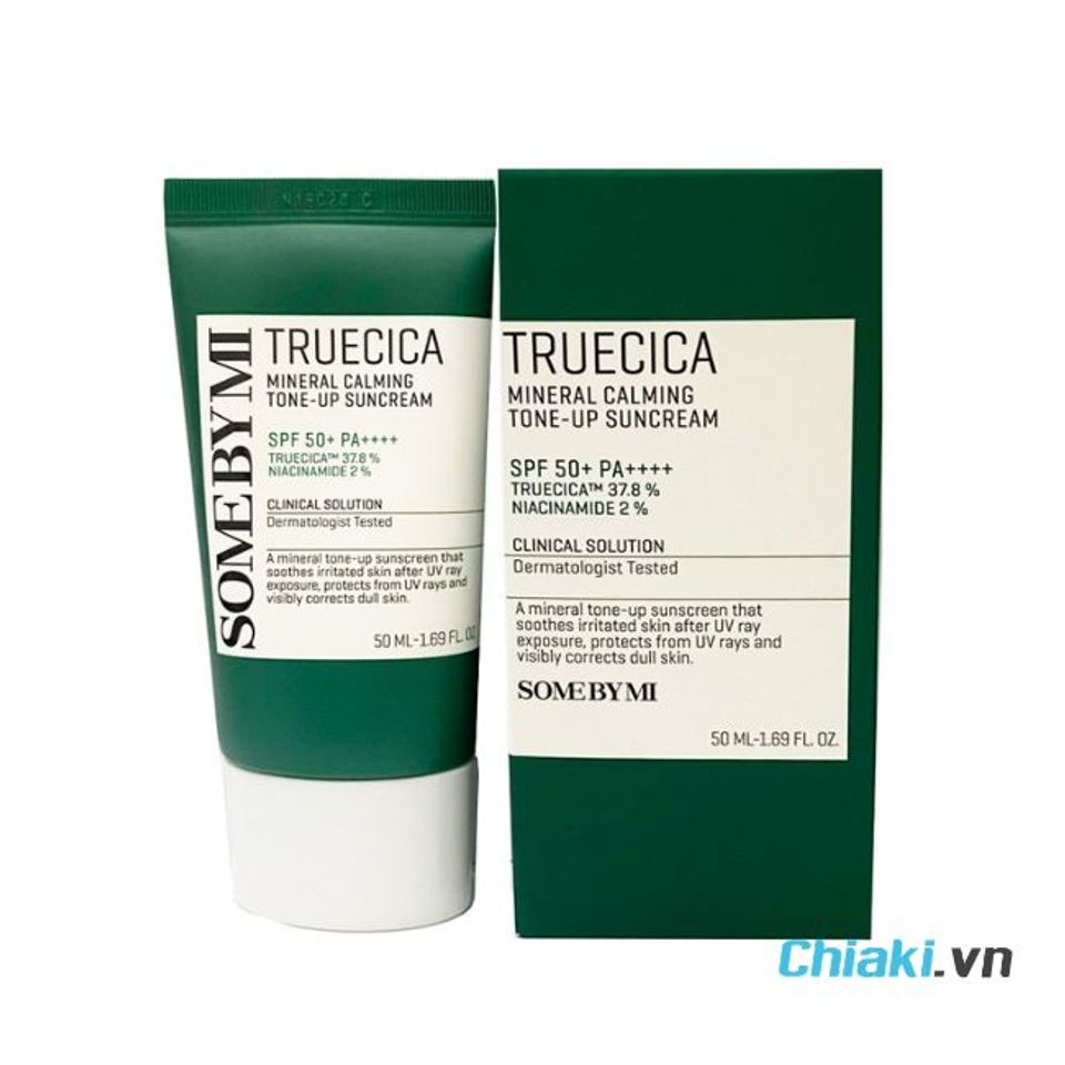 Kem chống nắng kh&ocirc;ng nhờn r&iacute;t Some By Mi Truecica Mineral 100