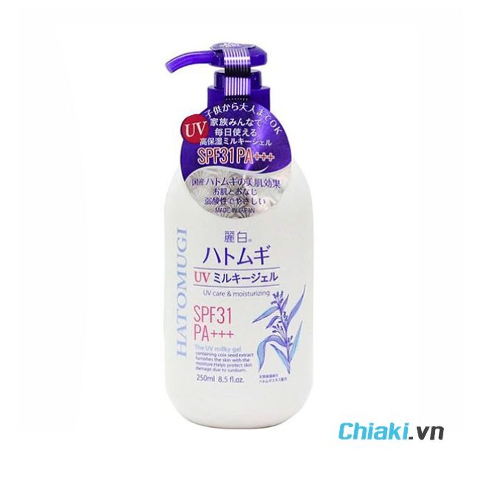 Kem chống nắng body của Nhật Hatomugi UV Care & Moisturizing