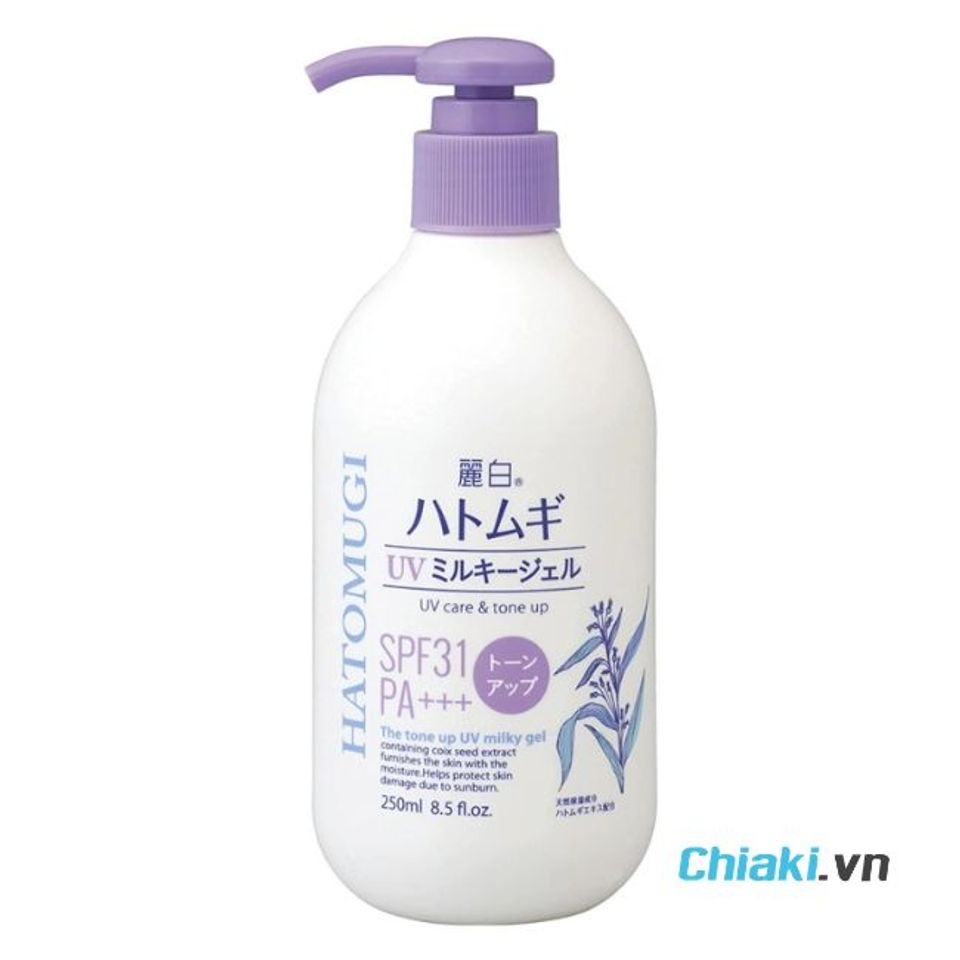 Kem chống nắng body của Nhật n&acirc;ng tone Hatomugi UV Care & Tone Up