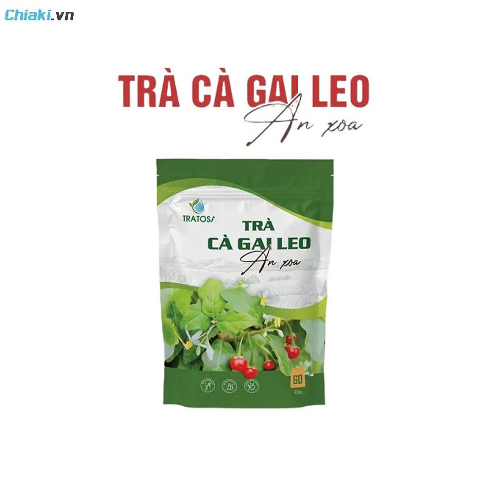 Tr&agrave; thải độc gan c&agrave; gai leo An Xoa TRATOSA 5 Vị đ&agrave;o thải độc tố v&agrave; phục hồi tế b&agrave;o gan