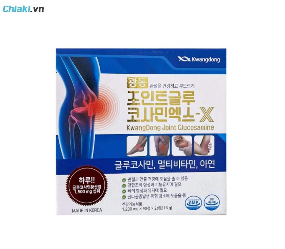 Thuốc bổ xương khớp Glucosamine H&agrave;n Quốc Kwangdong ph&ugrave; hợp với những người đang trong giai đoạn đầu của tho&aacute;i h&oacute;a khớp