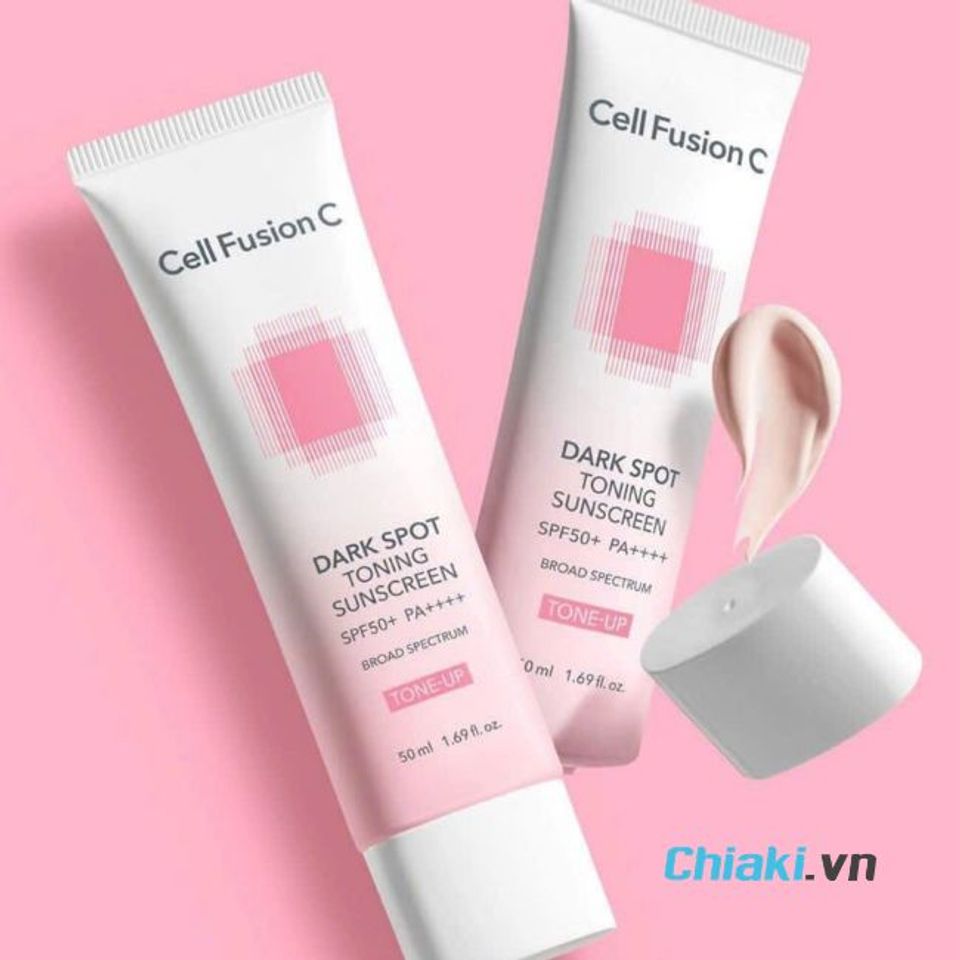 Kem chống nắng n&acirc;ng tone trắng hồng Cell Fusion C Brightening Tone Up