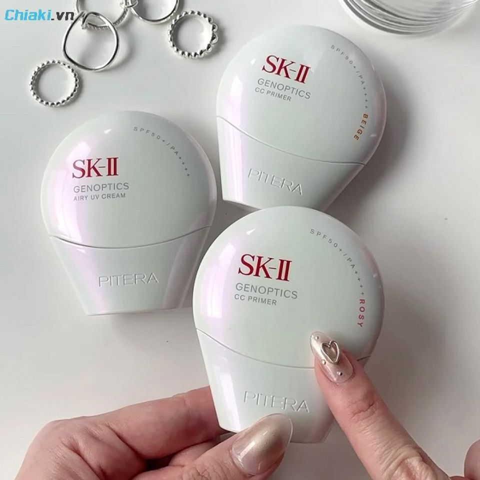 Kem chống nắng makeup SK-II GenOptics CC Primer Rosy