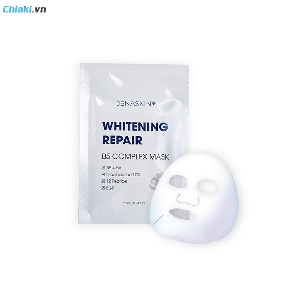 Mặt nạ cấp ẩm trắng da B5 Jenaskin Whitening Repair giảm nhanh trạng th&aacute;i k&iacute;ch ứng, mẩn đỏ phục hồi h&agrave;ng r&agrave;o bảo vệ da