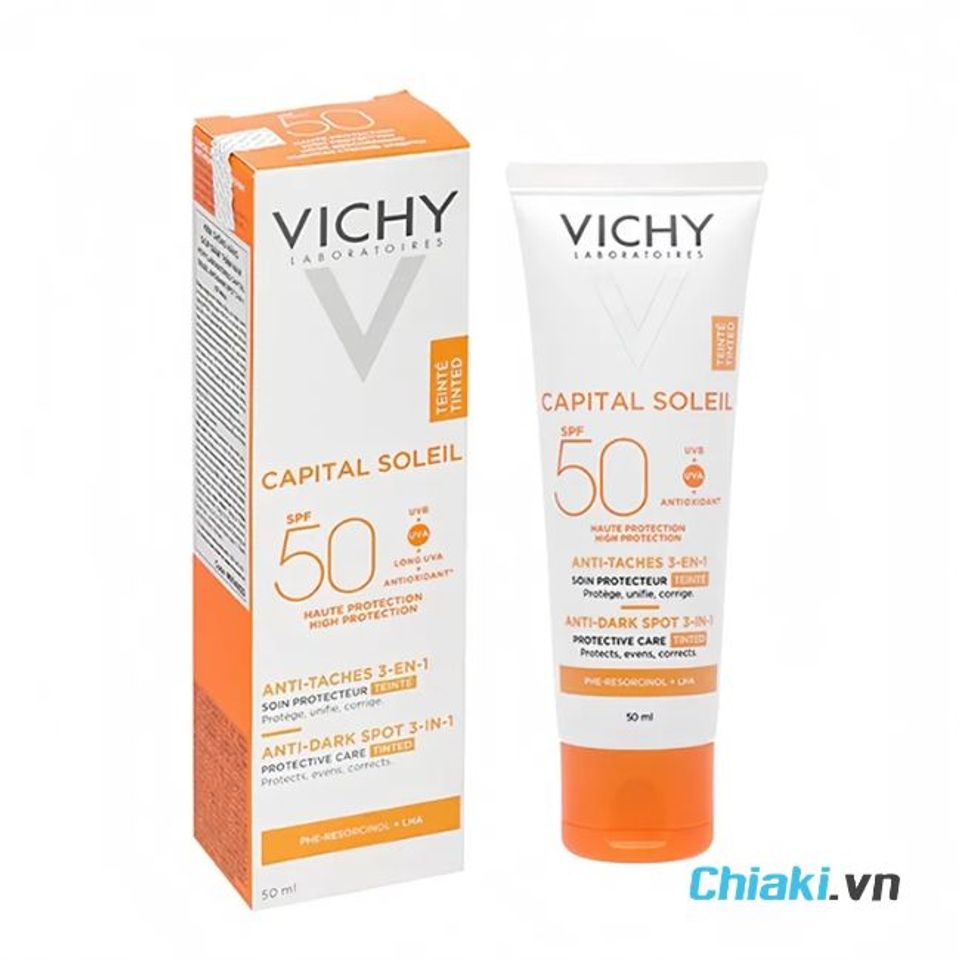 Kem chống nắng c&oacute; m&agrave;u Vichy Capital Soleil Anti-Dark Spot 3-in-1 Tinted