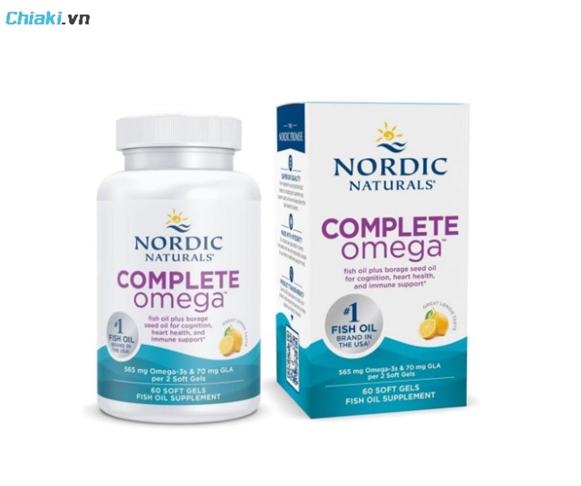 Vi&ecirc;n uống Nordic Naturals Complete Omega Mỹ tăng cường miễn dịch, n&atilde;o bộ, tăng khả năng tập trung